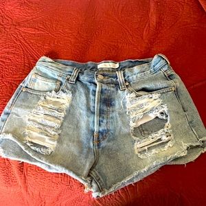 Minkpink distressed cut off shorts